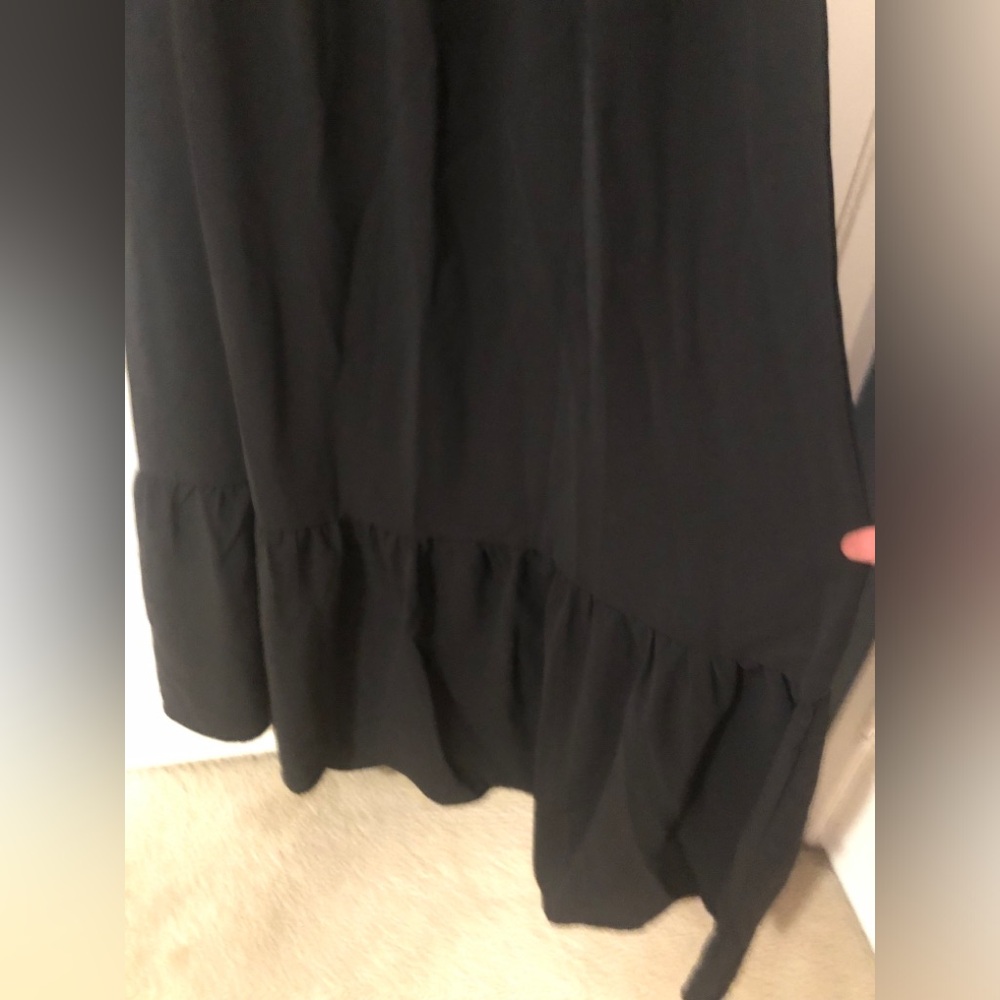NWT Entro Black Maxi Boho Dress with back tie and thick straps size small - Picture 4 of 10